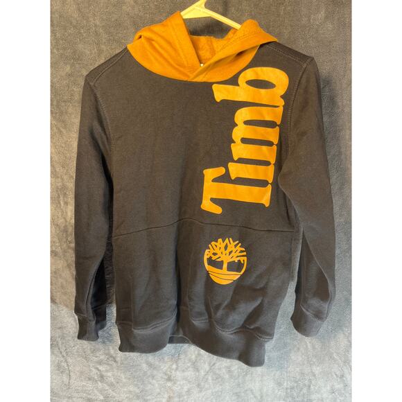 Boys Black and Tan Timberland Hoodie 10-12 - Picture 1 of 5